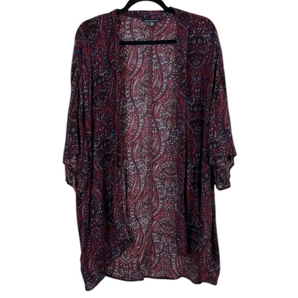 American Eagle Paisley Print Kimono Cardigan Size Medium - Picture 1 of 10